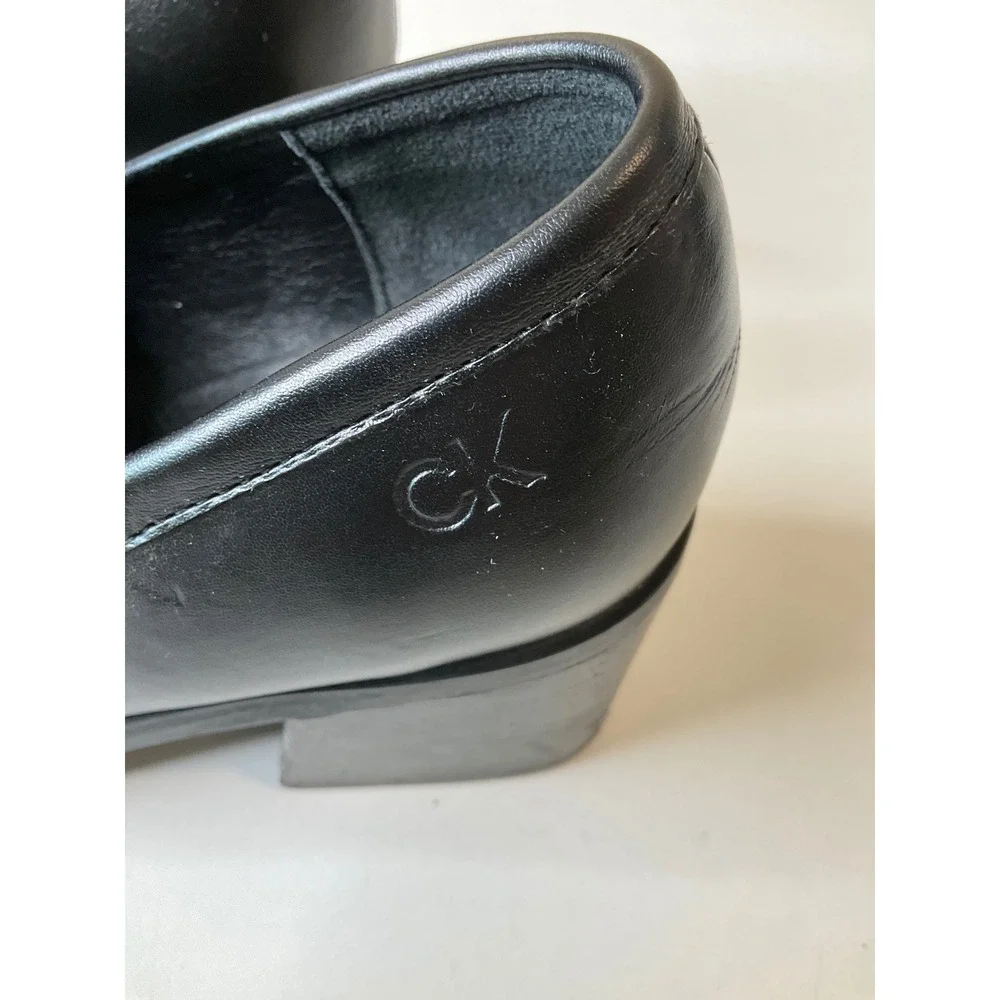 Calvin Klein Venty‎ Chain Platform Pump Loafers Square Toe Academia Y2K Chunky